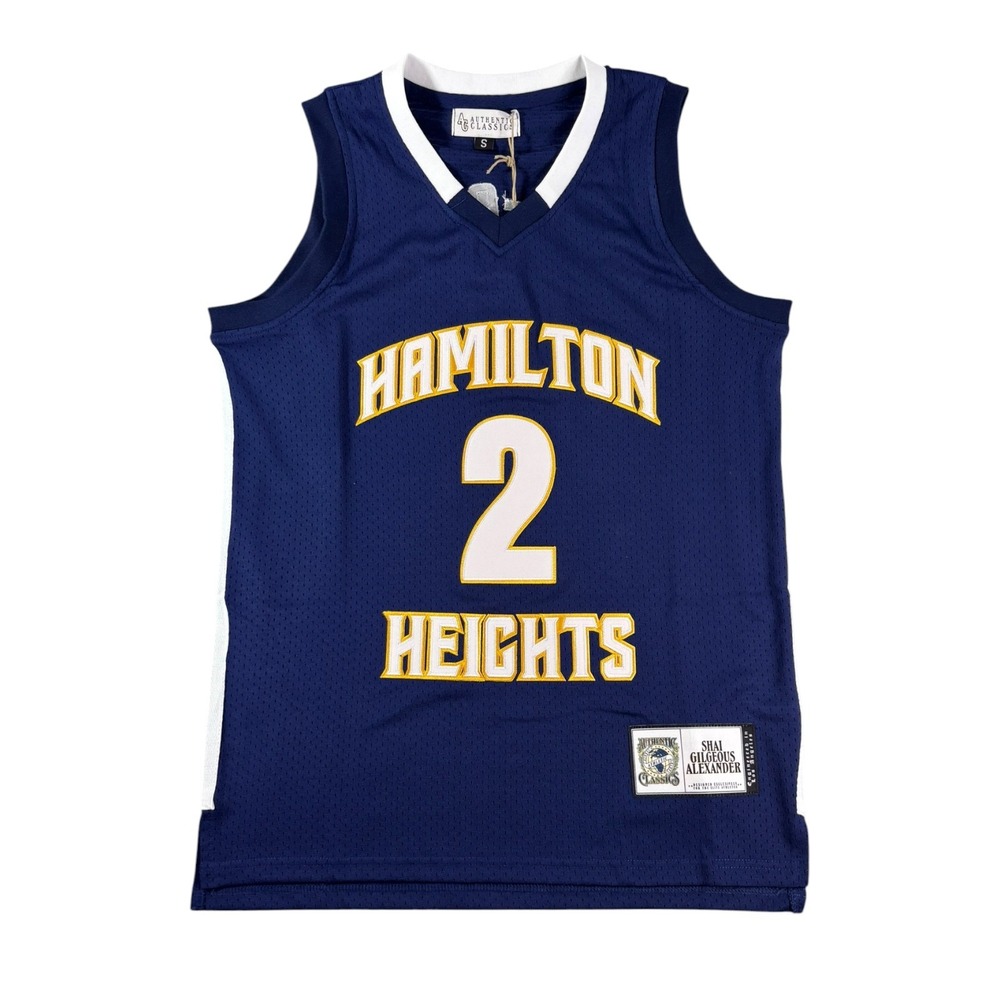 Authentic Classics SGA Hamilton Heights High School Jersey Navy Blue Mens Size S